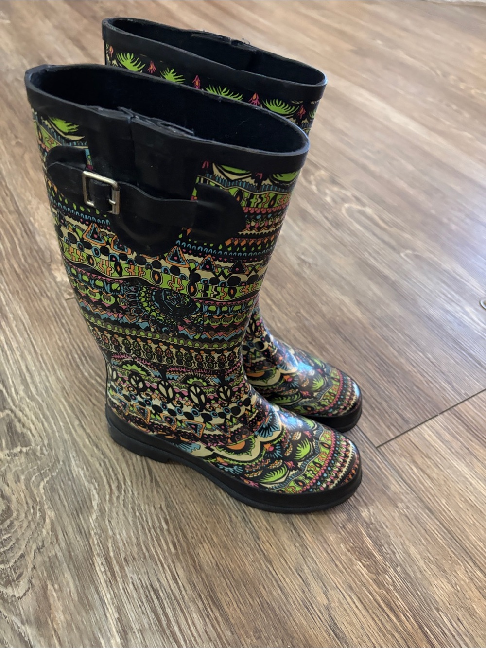 Sakroots Multicolor Patterned Women's Rain Boots